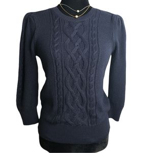 NEW Lauren Ralph Lauren Royal Navy Cotton Sweater